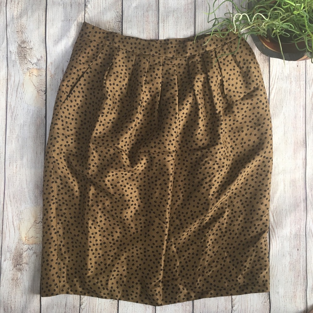 Vintage Saks Silk Dot Skirt